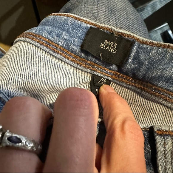 NWT River Island Ollie Spray On Skinny Stretch Distressed Jeans - Picture 9 of 11